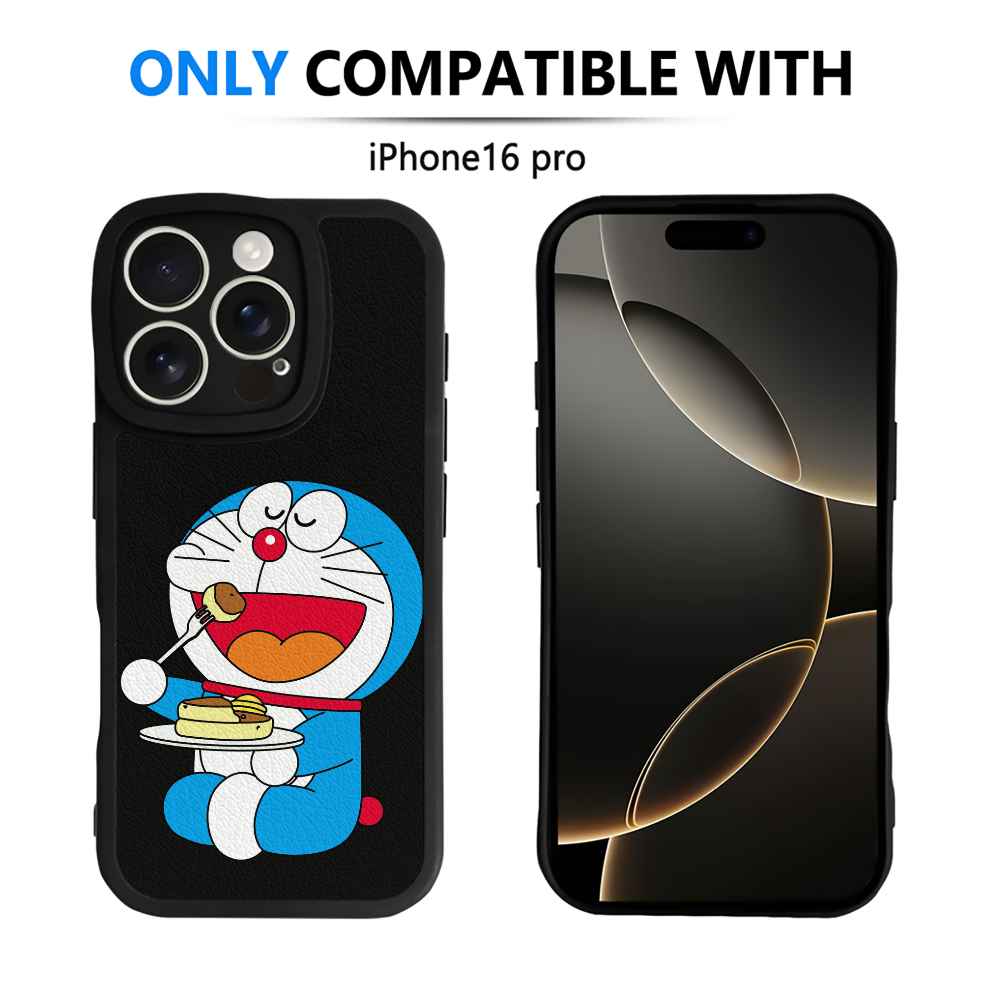 （画像用） ドラえもん Doraemon 【iPhone 16シリーズ対応】シリコンスマホケース（レザー調） 材質：シリコン